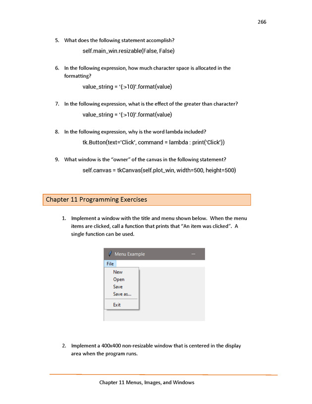 Introduction to Python Programming: Starting Out with IDLE - Menus, Images, and Windows 16